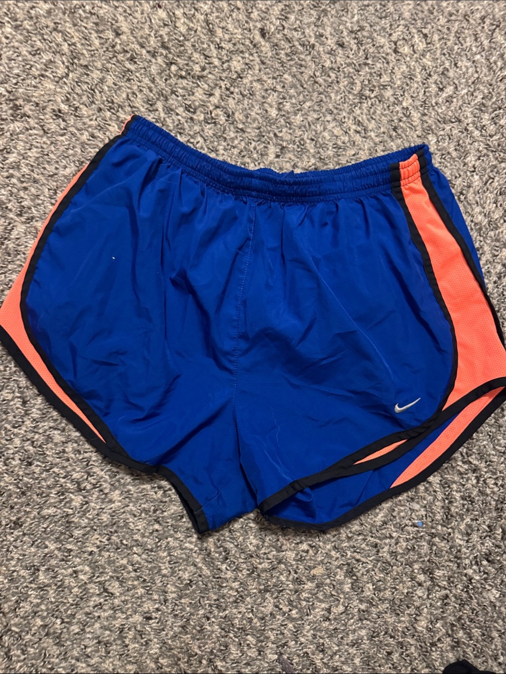 Nike Women's Royal Blue Running Shorts with Coral Accents